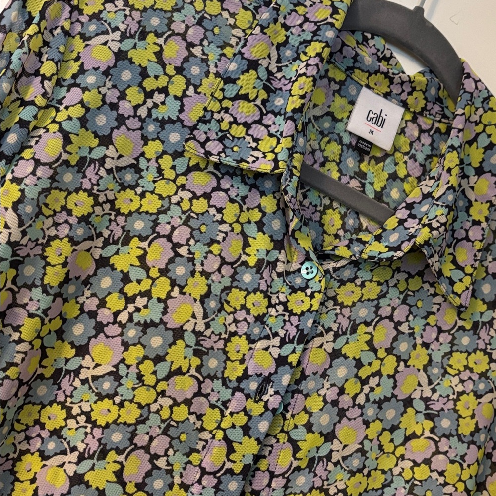 Cabi Mesh Floral Blouse